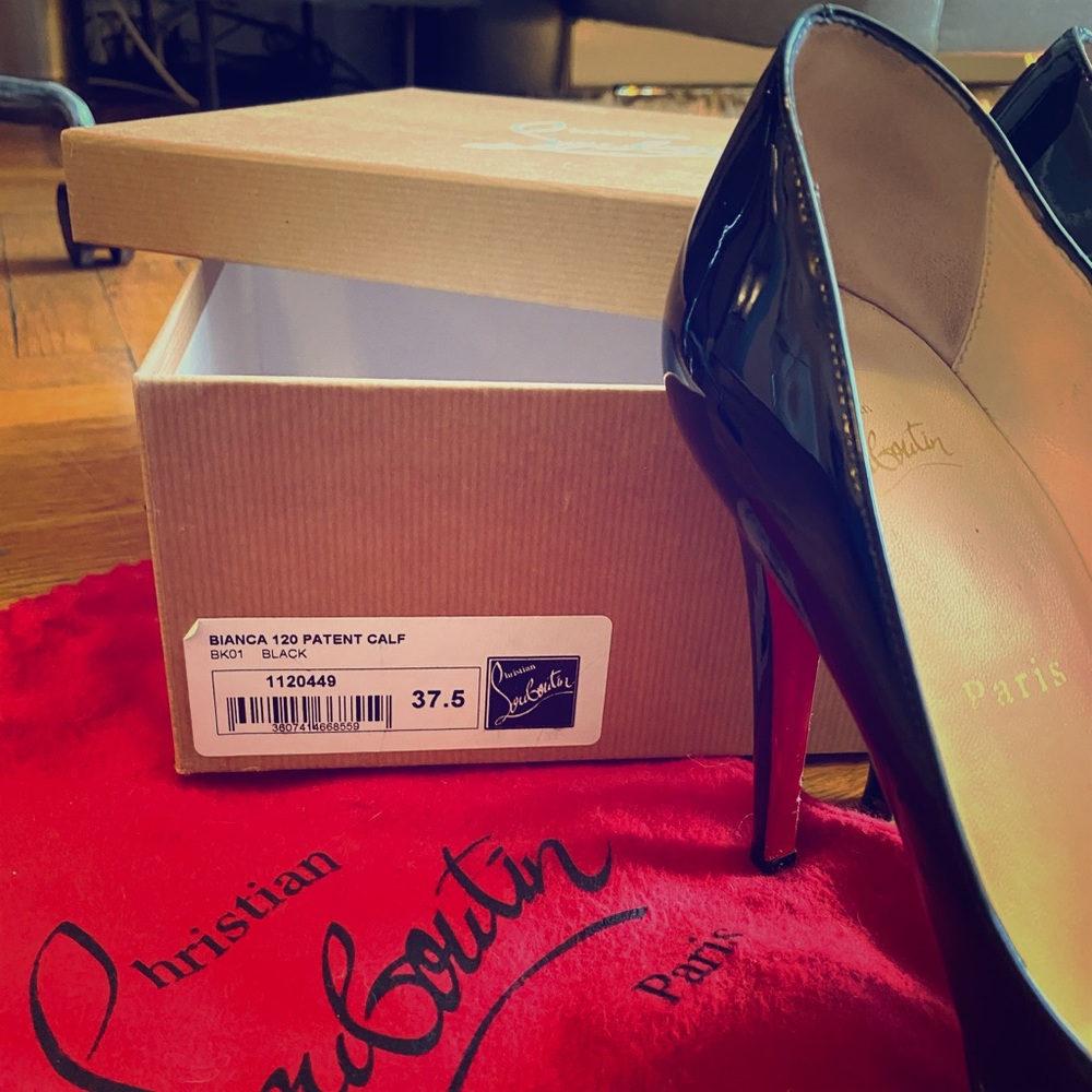 Christian Louboutin black platform heels 37 1/2